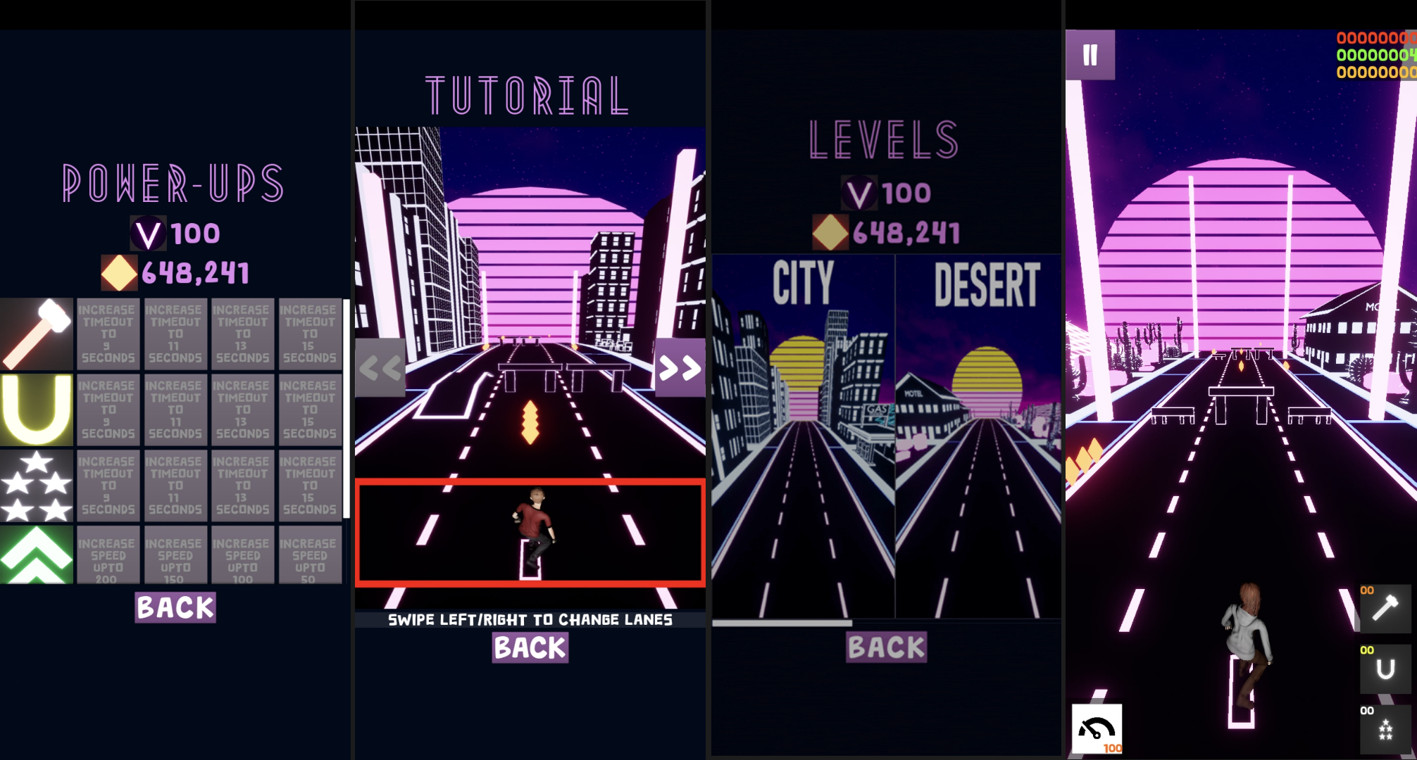 Another in-game screenshot from Vaporwave Skateboarding, displaying UI elements and the environment.